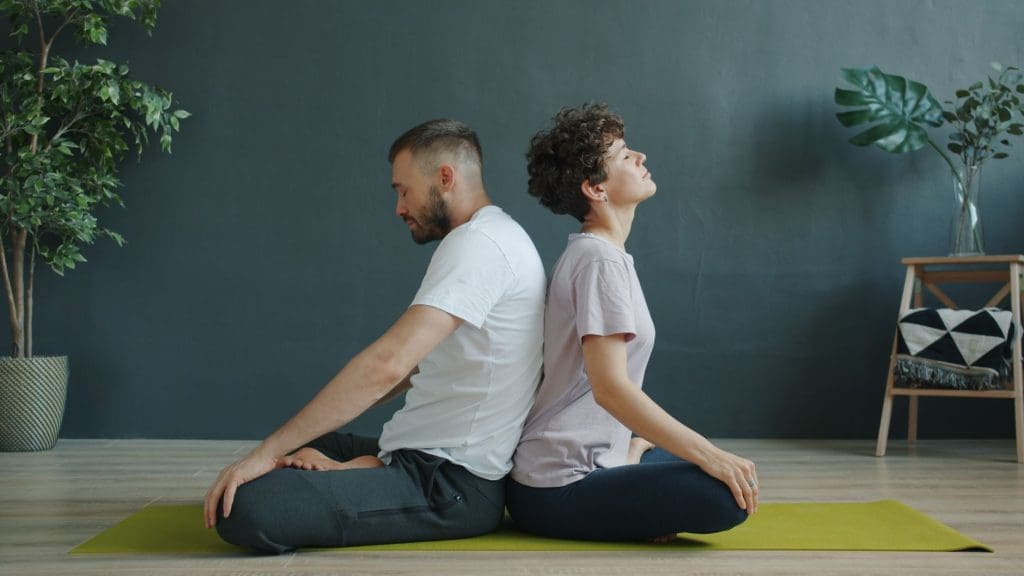 yoga débutant tapis