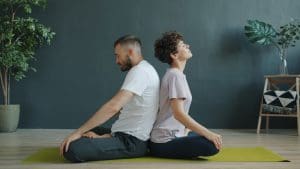 yoga débutant tapis