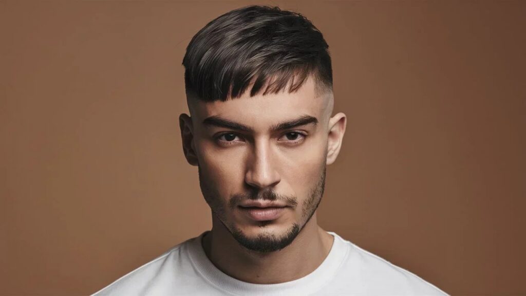 Coupe taper avec dégradé progressif aux tempes et à la nuque